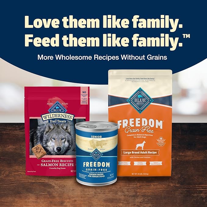 Blue Buffalo Freedom Grain-Free Large Breed Dry Dog Food, Supports Joint Health & Mobility, Made in the USA with Natural Ingredients, Chicken & Potatoes, 24-lb Bag