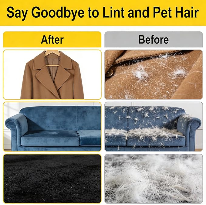 2026 Pet Hair Removal Glove for Cats & Dogs, Reusable Pet Grooming Glove, Easy Shed Hair Remover for Short Long Fur, Dog Cat Deshedding Gloves for Home Furniture Cleaning (1 Pcs)
