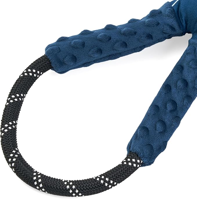 ZippyPaws RopeTugz Dog Toy, Durable Rope for Tugging and Chewing, Plush Body with Squeaker, Black Panther