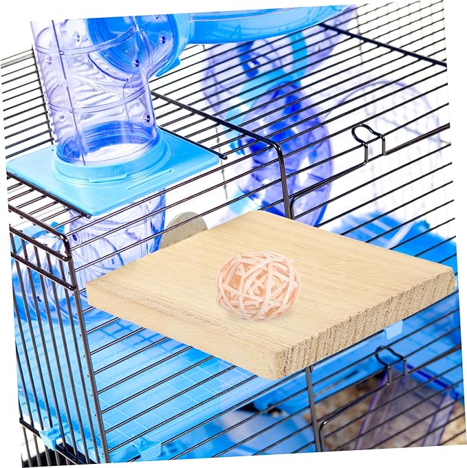 LIOOBO 1Set Wooden Pet Platform for Hamsters Chinchillas and Small Birds Versatile Climbing Board Jumping Platform for Habitat Enrichment Dwarf Hamster Accessories and Birdcage Use