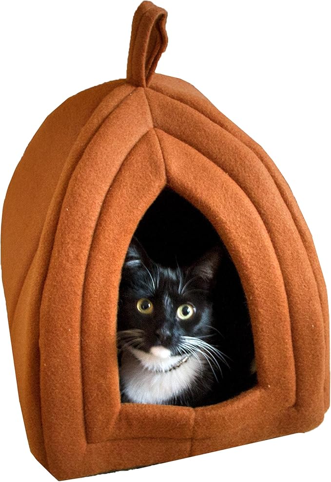 Cat House - Indoor Cat Bed with Removable Foam Cushion - Pet Tent for Kittens, Rabbits, Guinea Pigs, and Other Small Animals by PETMAKER