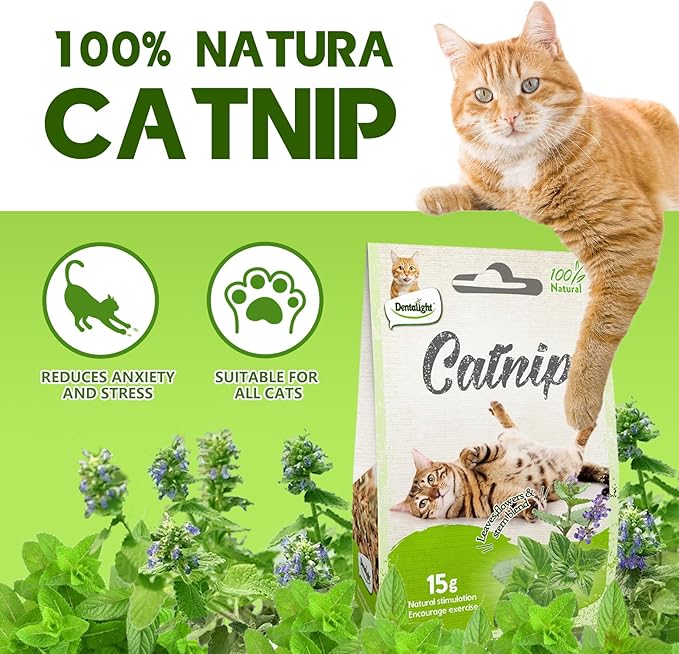 Faywell Catnip for Cats & Kittens, Leavest, Flower & Stem Blend, 100% Natura & Chemical Free, Non-Addictive, 15g