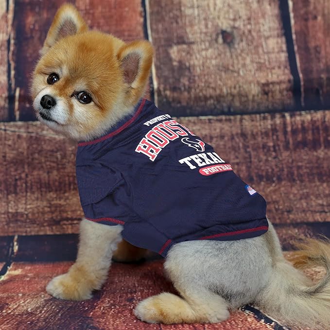 NFL Houston Texans Dog T-Shirt for Pets, Size X-Large. Officially Licensed Pet Shirt with Team Logo, Soft Stretchable Comfort Fit Apparel for Dogs & Cats