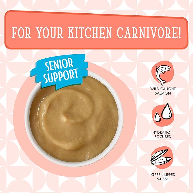 Weruva Cats in the Kitchen Pantry Pours, Salmon Bisque with Senior Support, 1.4oz Pouch, Pack of 12