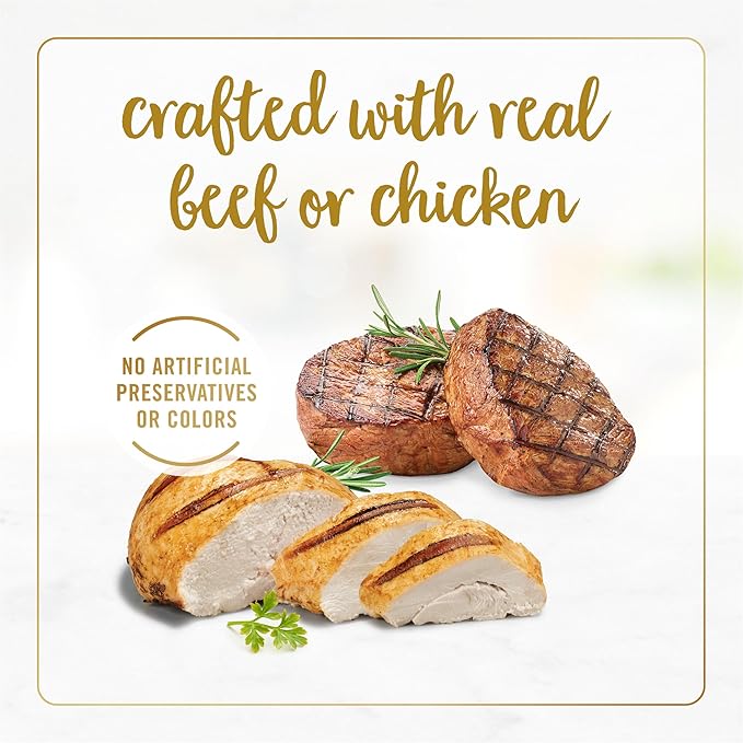 Purina Fancy Feast Chicken and Beef Classic Pate Collection Grain Free Wet Cat Food Variety Pack - (Pack of 24) 3 Oz. Pull-Top Cans