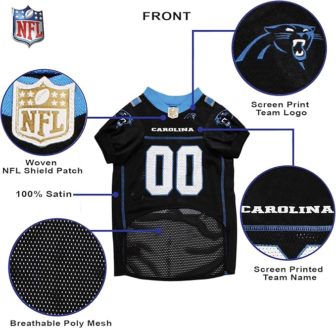 Carolina Panthers Pet Striped Jersey