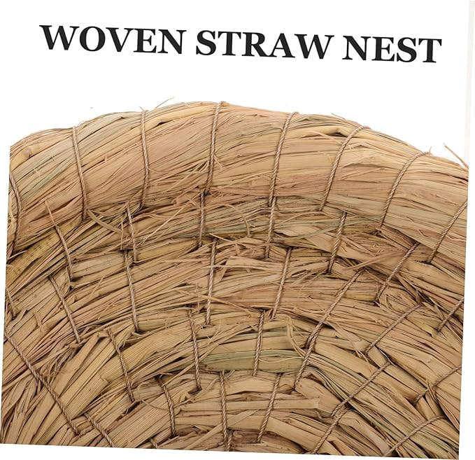 Abaodam 5pcs Rabbit Straw Nest Bed Small Animal Bedding Birdcage Accessories Home Decor