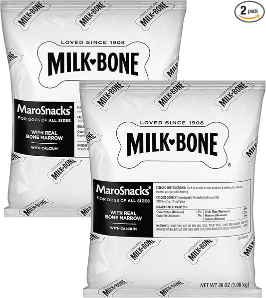 Milk-Bone MaroSnacks Dog Treats, 38 Ounce Refill Packs (Pack of 2)
