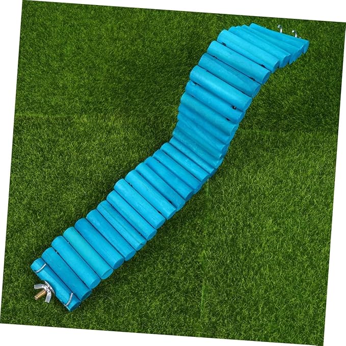 VICASKY Colorful Round Wooden Climbing Ladder for Hamsters Squirrels and Parrots 6x50cm PET Ladder Bird Cage Accessory