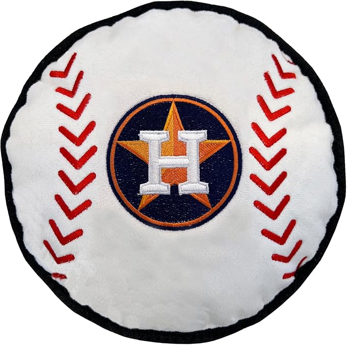 Pets First MLB Houston Astros Baseball Tough Toy for Dogs, Best MLB Dog Toy with Team Logo