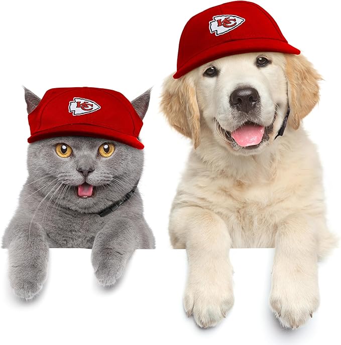 Littlearth NFL Kansas City Chiefs Pet Baseball Hat, Team Color, X-Large