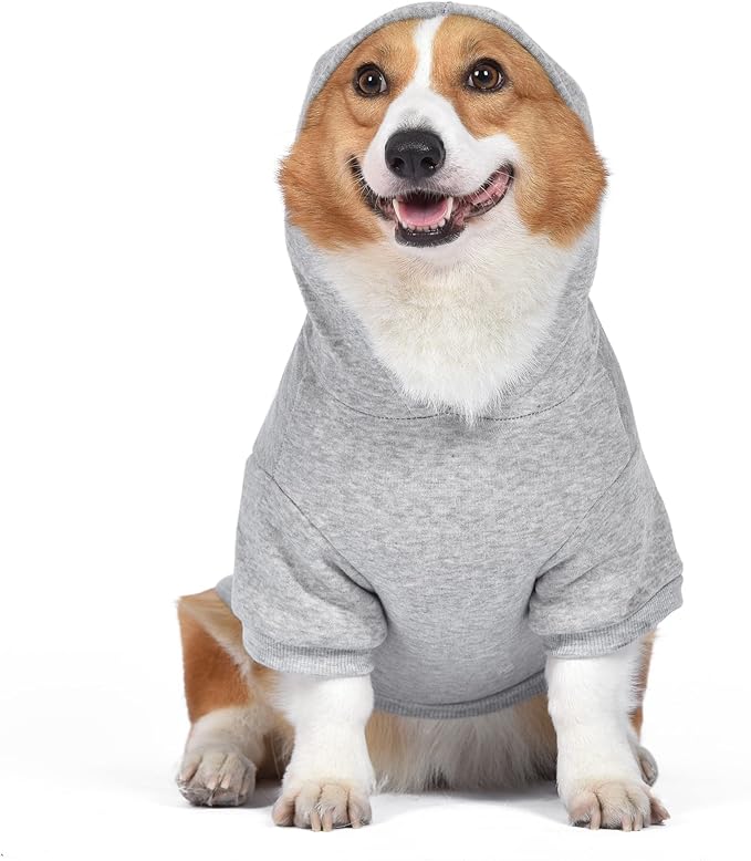 Star Wars for Pets The Mandalorian Dog Hoodie with Leash Attachment Hole, Officially Licensed Star Wars Dog Apparel, Machine Washable Polyester, Grey, Size Small