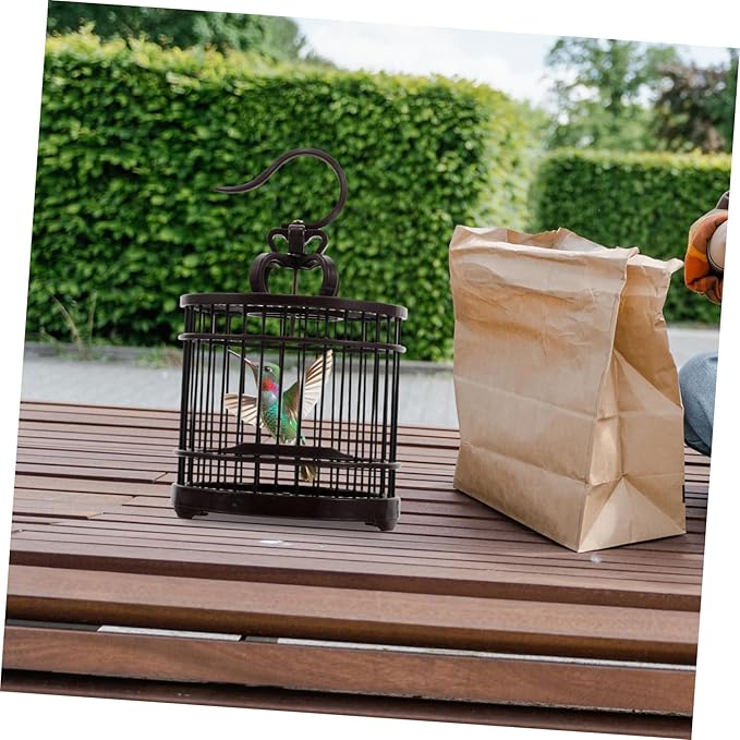 KOMBIUDA Hanging Decorative Bird Cage for Small Pets Stylish Plastic Habitat for Crickets Hamsters and Hummingbirds for Girl Birthday Party Decorations and Home Decor