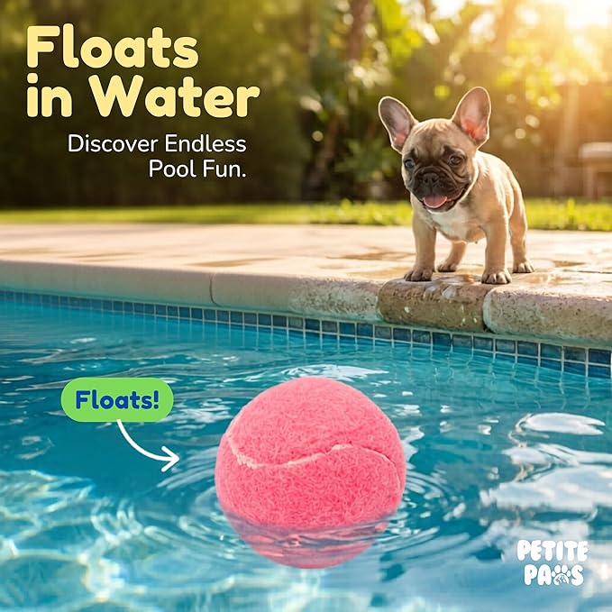 Squeaky Mini Tennis Balls for Small Dogs Puppy - 1.5 Inch - 6 Pack - Dog Toys for Small Dogs, Training Positive Reinforcement, Interactive Fetch Tiny Squeaker Balls for Ball Launcher