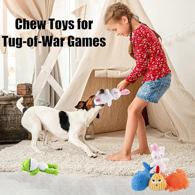 Stuffed Animal Cat Chew Squeaky Toy Medium Interactive Soft Cotton Dog Horse Toys for Companionship Training Birthday Reward Gift