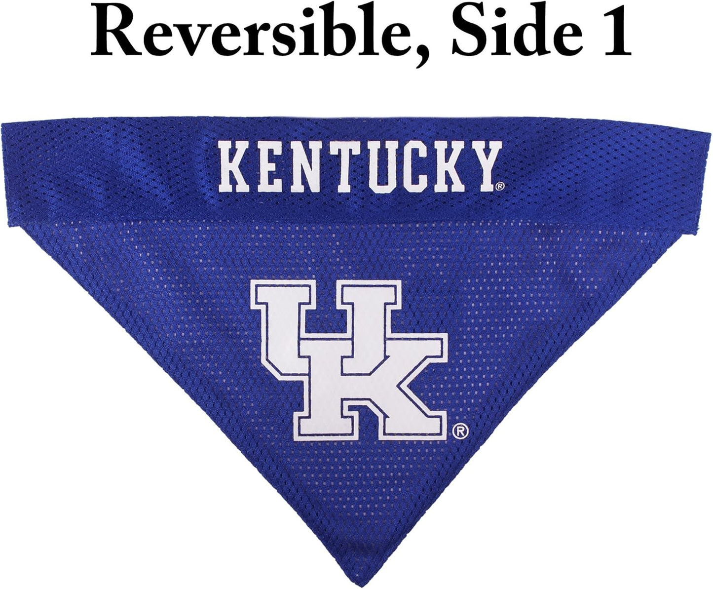Pets First Collegiate Pet Accessories, Reversible Bandana, Kentucky Wildcats, Large/X-Large