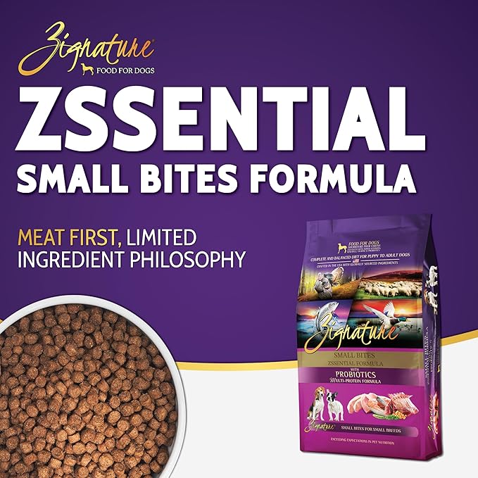 Zignature Zssential Limited Ingredient Formula Small Bites Dry Dog Food 12.5lb