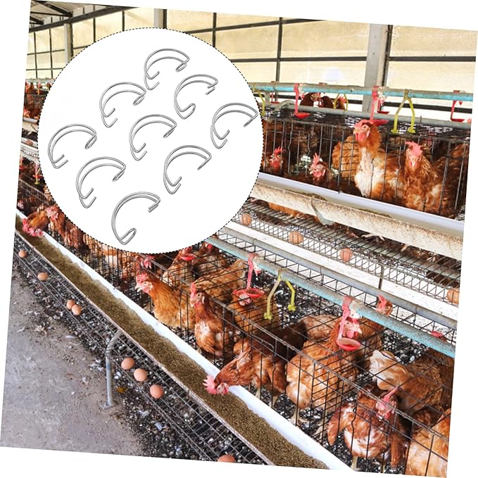 BESPORTBLE 40pcs Heavy-Duty Cage Door Hooks Multifunctional Hooks for Bird and Rabbit Cages Space-Saving Design for Home Use Durable Steel Construction