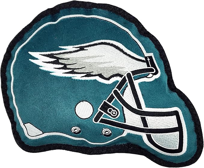 The 1st Ever Tough but Smooth Dog Toy NFL Philadelphia Eagles Football Helmet Tough Pet Toy. A Premium Quality Doggie Toy with Built-in Squeaker. Sports Fans Favorite Chew Toy