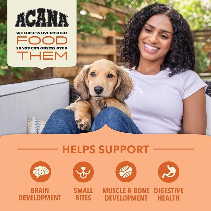 ACANA Wholesome Grains Dry Dog Food Puppy Recipe Real Chicken Eggs and Turkey 4lb Bag