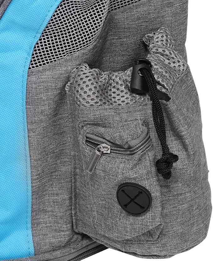Folding Pet Carrier Backpack, Breathable Cat Carrying Bag with Mesh Ventilation and Snack Pockets for Outdoor Travel, Shoulder or Hand Carry Use