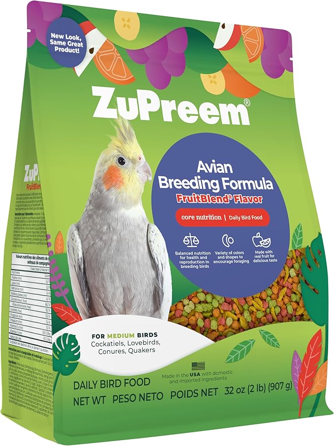 ZuPreem Food Breeding Fruit Tiel 2lbs, Multi-Color, one Size (77620)