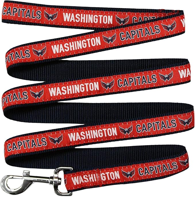 Pets First NHL Washington Capitals Leash for Dogs & Cats, Medium. - Walk Cute & Stylish! The Ultimate Hockey Fan Leash!, 4 ft Long x 0.62 in Width, CAP-3031-MD
