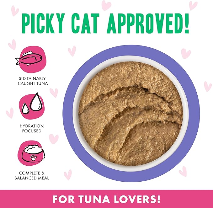 Weruva B.F.F. Play - Best Feline Friend Paté Lovers, Aw Yeah!, Tuna & Beef Blast Off! with Tuna & Beef, 3oz Pouch (Pack of 12)