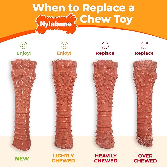 Nylabone Groove Bone Power Chew Toy for Dogs, Dental Dog Toys for Aggressive Chewers, Dog Chew Bone, Long Lasting Philly Cheesesteak, For Medium Dogs - Up to 35 lbs, 1 Count
