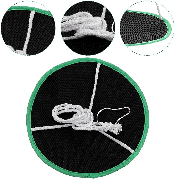 Reptile Hanging Hammock Pet Bed with Mesh Cotton Material, Small Green Swing for Hamsters, Lizards, Bearded Dragons, Squirrels, and Birds Cage Accessories