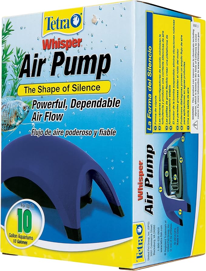 Tetra Whisper Easy to Use Air Pump for Aquariums (Non-UL) (Pack of 2)