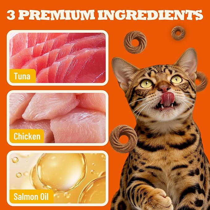 9 oz Tuna Cat Treats Savory Aroma for Picky Eaters Chicken Flavor Cat Training Treats Cat Treats for Indoor Cats