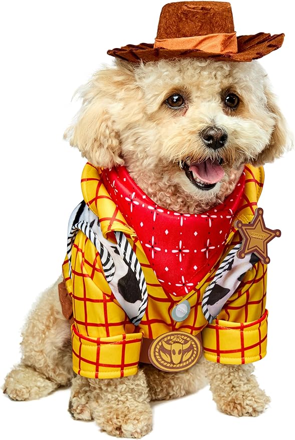 Toy Story: Woody Pet Costume for For Dogs or Cats by Rubies, Small