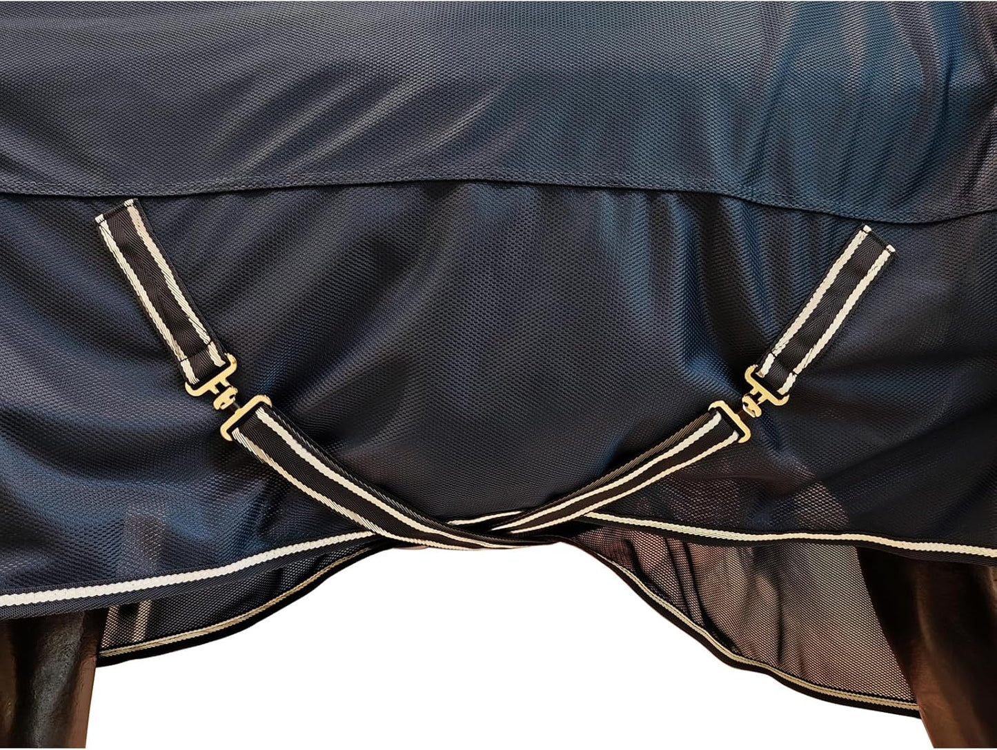 BARN & STABLE Breathable and Tear-Resistant Horse Fly Sheet with UV Protection Equine Summer Sheet Horse Fly Blanket with Removable Web Leg Straps