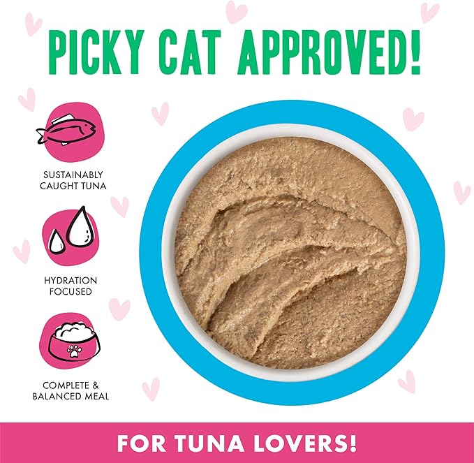 Weruva B.F.F. Play - Best Feline Friend Paté Lovers, Aw Yeah!, Tuna & Chicken Check Please! with Tuna & Chicken, 2.8oz Can (Pack of 12)