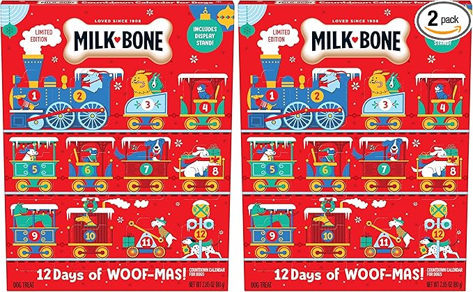 Milk-Bone Holiday 12 Day Treat Calendar, 2.85 oz Box (Pack of 2)