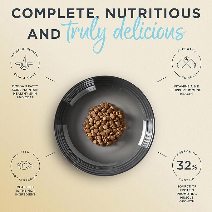 Reveal Natural Dry Cat Food, High Protein, Grain Free with Added Vitamins & Minerals, Complete & Balanced Nutrition for Cats, Whitefish Recipe (7 Pound Bag)