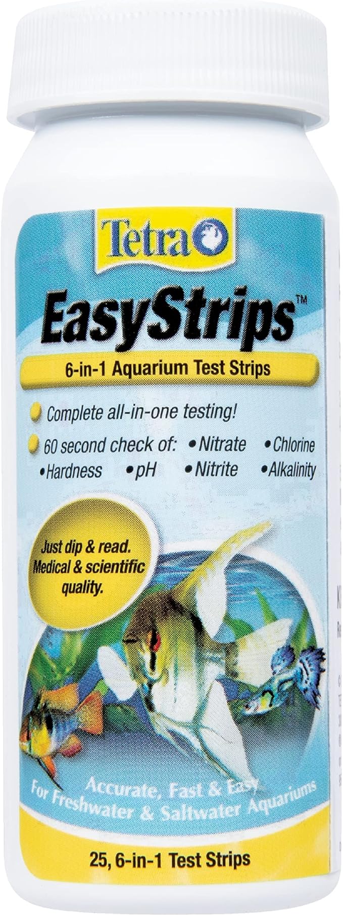 Tetra EasyStrips 6-in-1 Aquarium Test Strips, 400 Pack