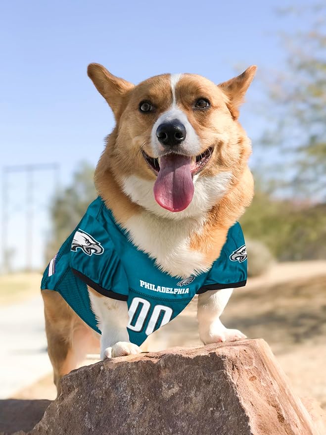 Pets First NFL Philadelphia Eagles Dog Jersey, Size 3X-Large, Football Shirt Costume for Pet, Dog Sports T-Shirt, NFL Team Clothing for Cats, Licensed Pet Apparel Available in 7 Sizes and 32 Teams