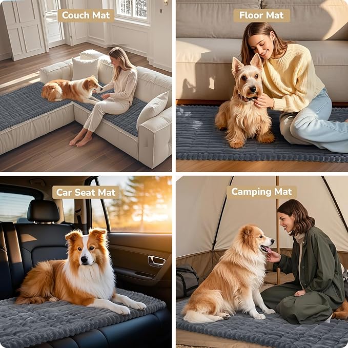 PIGLOG Couch Cover for Dogs Washable, Non-Slip Pet Couch Covers for Sofa, Durable Dog Couch Cover Protector, Fuzzy Sofa Slipcovers for Dog, Pet Friendly