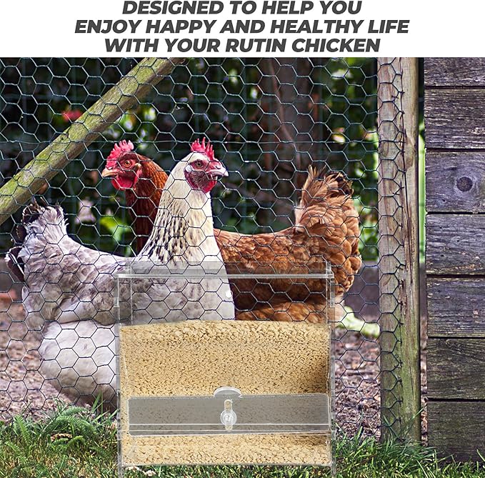 Homoyoyo Automatic Chicken Feeder Small Feeding Bowl Multi-use Poultry Food Holder for Parrots and Cockatiels Suitable for Bird Cages