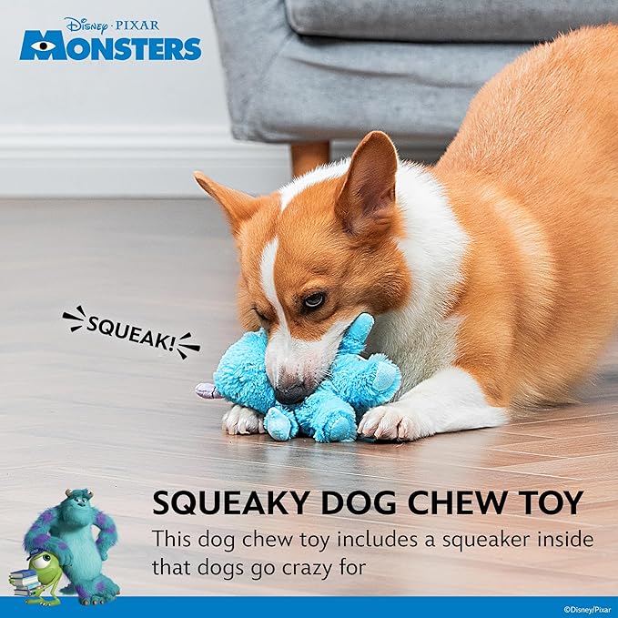 Disney for Pets Pixar’s Sulley Plush Dog Toy 6in Pixar Dog Toys | Plush Toy for Dogs Inspired by Sulley from Pixar’s Monsters, Inc. with Squeaker