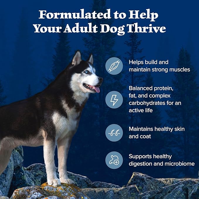 Blue Buffalo Wilderness High Protein Grain Free Dry Food for Adult Dogs, 34% Protein, with Chicken, 34 lb. Bag