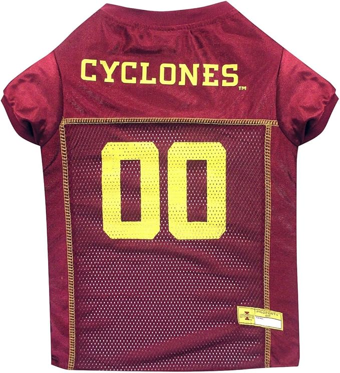 Pets First NCAA College Iowa State Cyclones Mesh Jersey for DOGS & CATS, X-Small.Licensed Dog Jersey with your Favorite Football/Basketball College Team