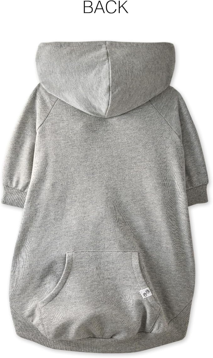Pet Passion Rocky – The Original Lightweight Hooded Tee 100% Organic Cotton Dog Hoodie Pet Coat Sweater for All Sized Dogs, Original Heather Gray, X-Small (5-12 lbs)