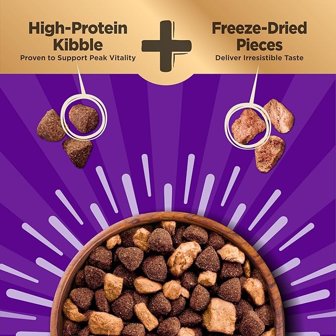 Wellness CORE+ Small Breed Adult Dry Dog Food with Freeze Dried Pieces, Wholesome Grain Kibble+, Natural, High Protein, Turkey and Chicken Recipe, 10 lb Bag