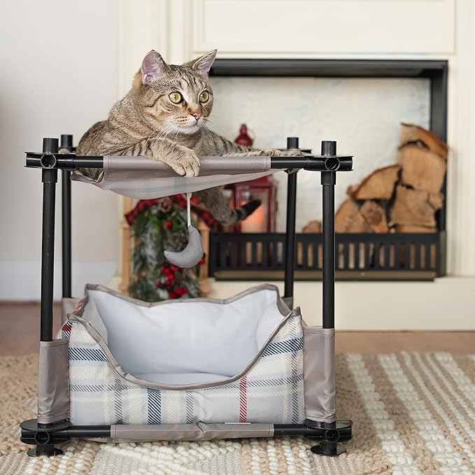 Kitty City Claw Indoor Mega Kit Cat Furniture, Corrugate Cat Scratcher, Cat Bed