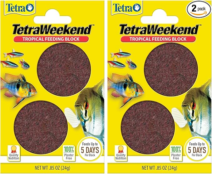 Tetra Fish Food for Tropical Fish, 0.85 Ounce | Weekend Vacation Feeder | Slow-Release | Pack of 2