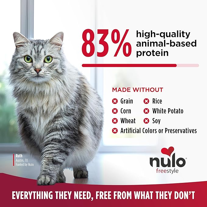 Nulo Freestyle Cat & Kitten Dry Food - Chicken & Cod Recipe, High Protein Grain Free Cat Food, Natural Kibble with Probiotics & Omega Fatty Acids, 2lb Bag