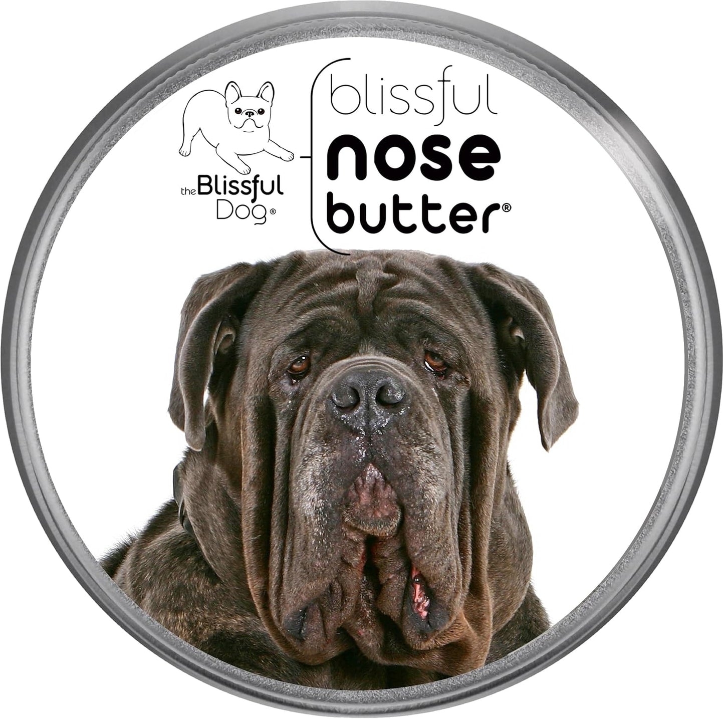 The Blissful Dog Neapolitan Mastiff Nose Butter for Dry, Cracked Skin, Lick-Safe Dog Nose Balm with Moisturizing Shea Butter, Almond, Olive, and Essential Oils, Pet Supplies, Uncented, 2 oz.